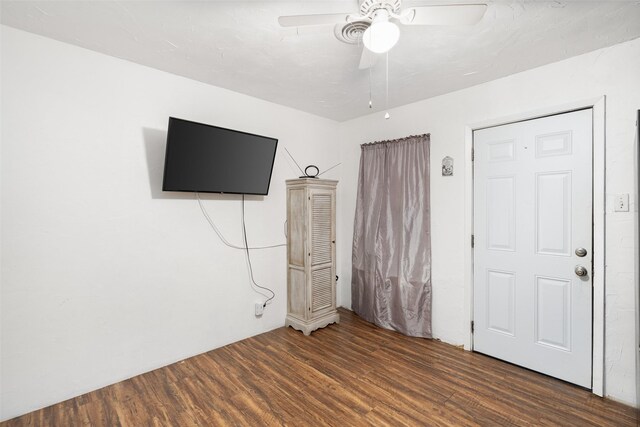 1220 Westmoreland Dr, Mckinney, TX 75069 - unfurnished bedroom with wood finished floors and a ceiling fan