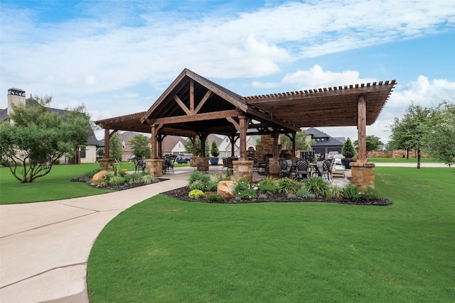2218 Somercrest Pl, Midlothian, TX 76065 - surrounding community with a gazebo and a lawn
