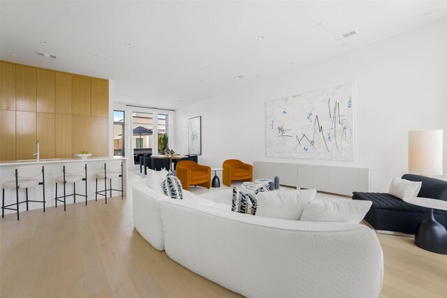 610 N Oak Cliff Blvd Unit 205, Dallas, TX 75208 - living room featuring light wood-style flooring