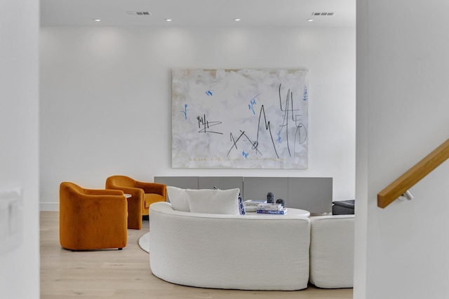 610 N Oak Cliff Blvd Unit 205, Dallas, TX 75208 - living area with wood finished floors and recessed lighting