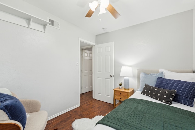 7116 Independence Dr, The Colony, TX 75056 - bedroom featuring wood finished floors, baseboards, and ceiling fan