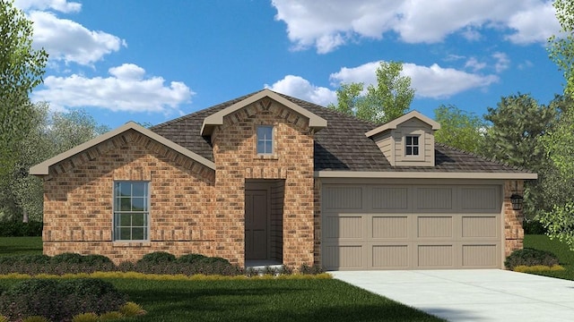 4109 Azam Ln, Fort Worth, TX 76036 - view of front facade featuring brick siding, driveway, and a garage
