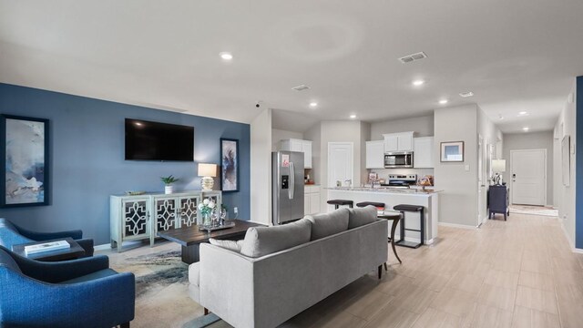 4109 Azam Ln, Fort Worth, TX 76036 - living area featuring recessed lighting and baseboards