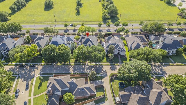 aerial perspective of suburban area