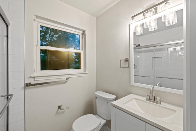 2909 Conejos Dr, Fort Worth, TX 76116 - full bathroom with a tile shower, toilet, and vanity