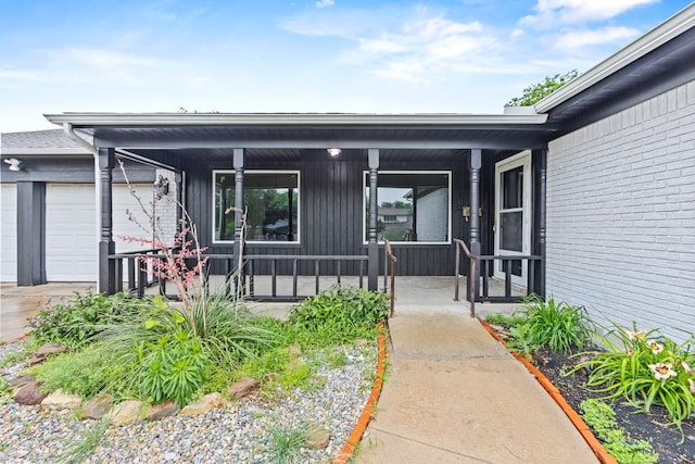 2909 Conejos Dr, Fort Worth, TX 76116 - doorway to property with covered porch and an attached garage