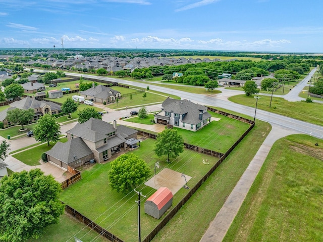 aerial view of residential area