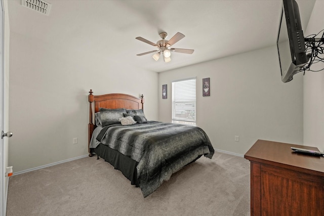 1145 Vernon Dr, Aubrey, TX 76227 - bedroom featuring light carpet, baseboards, and ceiling fan