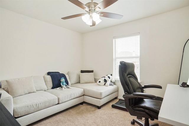 8652 Fernhill Dr, Fort Worth, TX 76123 - carpeted office with ceiling fan