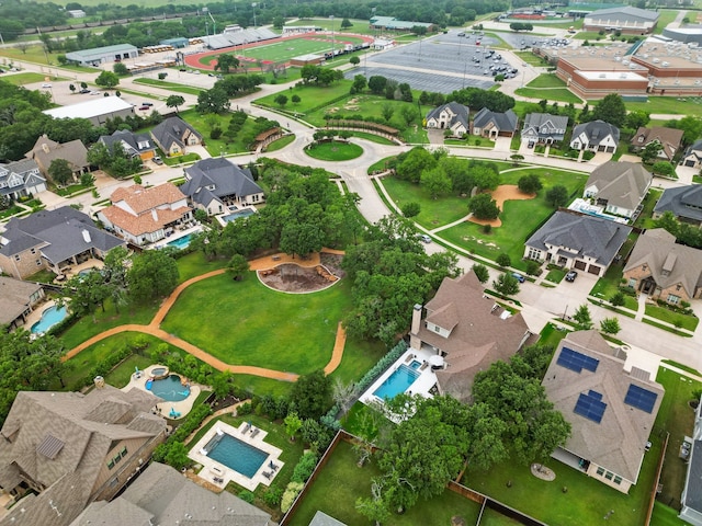 304 Nora Ln, Argyle, TX 76226 - aerial view of property and surrounding area with a pool and nearby suburban area