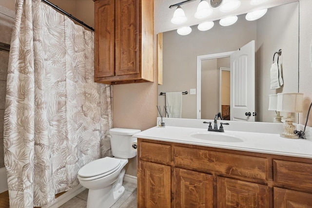 2134 Sagewood Dr, Weatherford, TX 76087 - full bath featuring toilet, tile patterned floors, and vanity