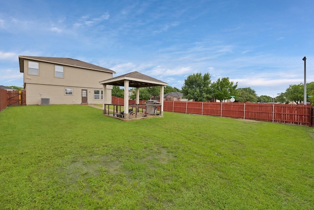 3503 Ridge Crossing Dr, Dallas, TX 75227 - view of yard featuring a gazebo and cooling unit