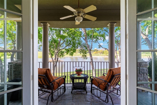 303 Steeplechase Dr, Irving, TX 75062 - sunroom featuring a water view