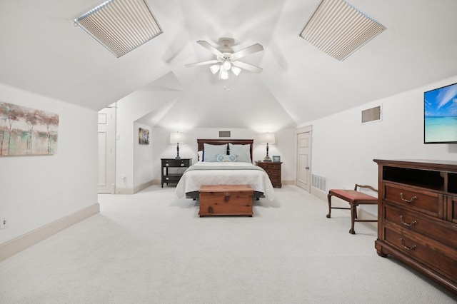 3728 Stanford Ave, University Park, TX 75225 - carpeted bedroom featuring lofted ceiling, a ceiling fan, and baseboards