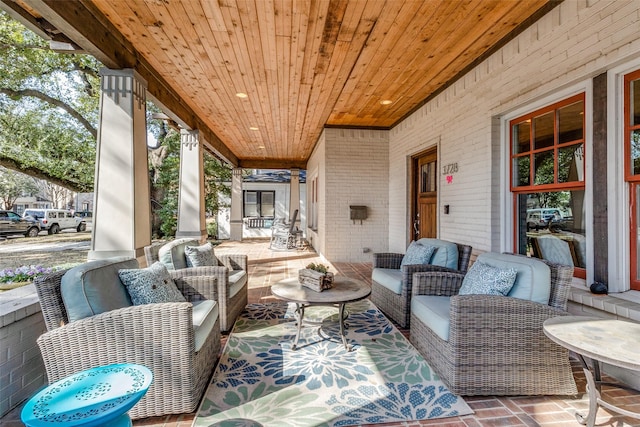 3728 Stanford Ave, University Park, TX 75225 - view of patio with a porch and an outdoor living space
