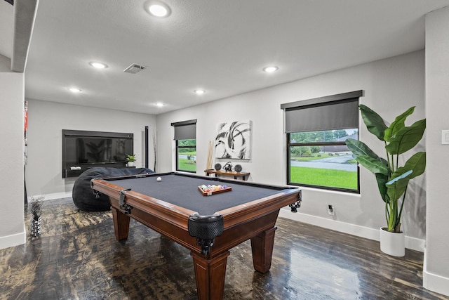 2512 Bennett Ave, Sherman, TX 75090 - recreation room featuring baseboards, healthy amount of natural light, recessed lighting, wood finished floors, and billiards table
