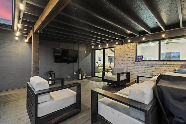 2512 Bennett Ave, Sherman, TX 75090 - wooden terrace featuring an outdoor living space