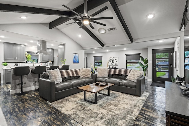 2512 Bennett Ave, Sherman, TX 75090 - living room with recessed lighting and a ceiling fan