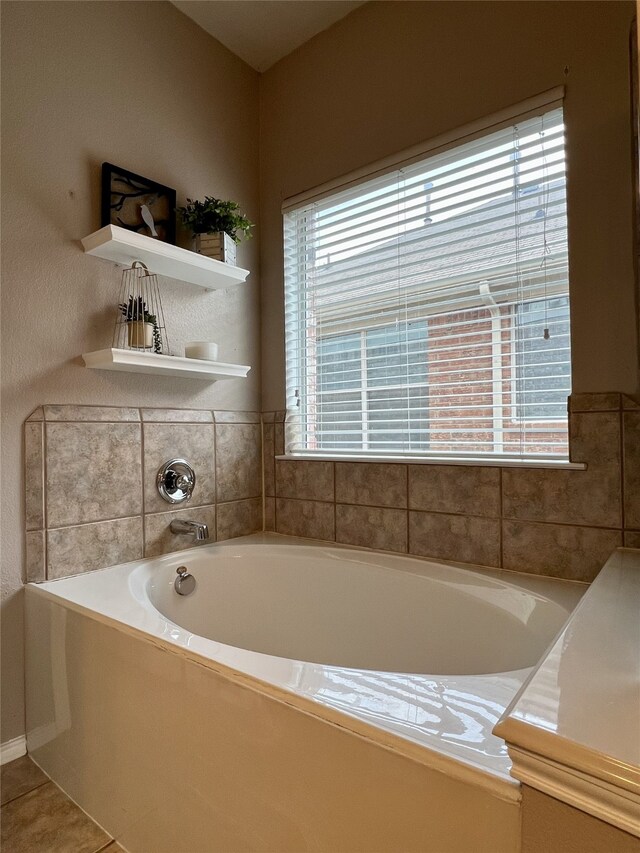 bathroom with a bath