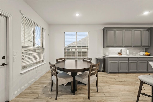 2643 Perdenales Dr, Royse City, TX 75189 - dining space with light wood-style flooring, recessed lighting, and baseboards