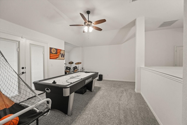 2643 Perdenales Dr, Royse City, TX 75189 - rec room with carpet, a ceiling fan, and baseboards