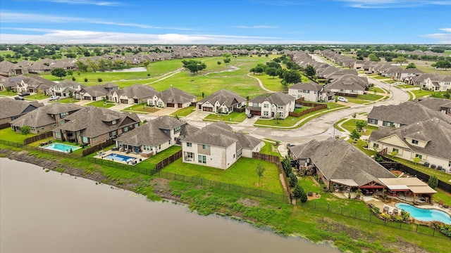 2643 Perdenales Dr, Royse City, TX 75189 - aerial perspective of suburban area featuring a pool area and a nearby body of water