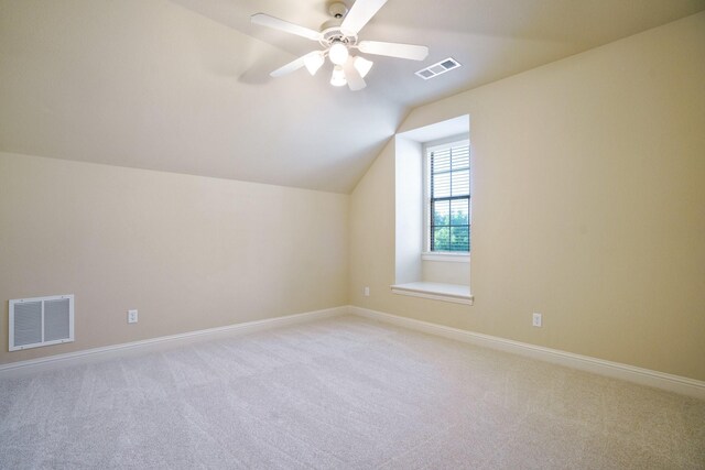 1727 Lantana Ln, Frisco, TX 75033 - additional living space with carpet flooring, lofted ceiling, ceiling fan, and baseboards