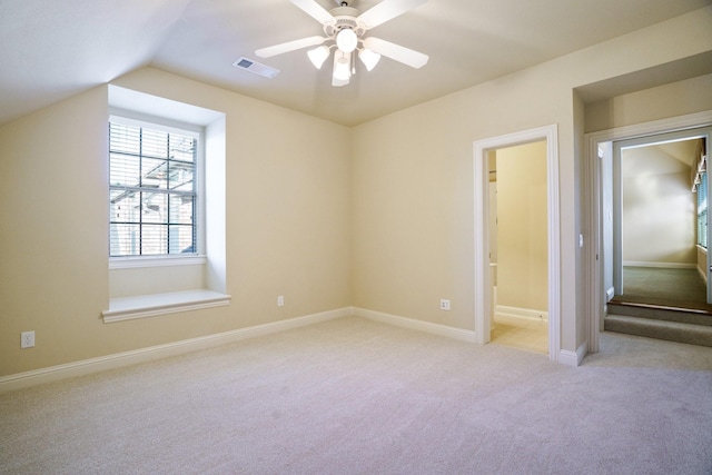 1727 Lantana Ln, Frisco, TX 75033 - unfurnished bedroom with carpet floors, vaulted ceiling, a ceiling fan, and baseboards
