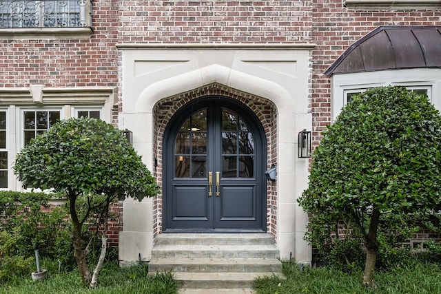 3428 Stanford Ave, University Park, TX 75225 - doorway to property with french doors and brick siding