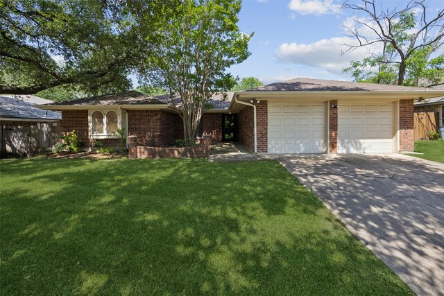 4204 Twilight Dr S, Benbrook, TX 76116 - ranch-style house with brick siding, driveway, an attached garage, and a front yard