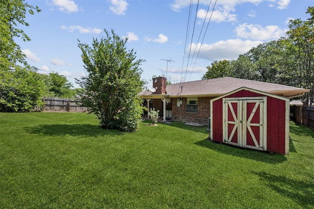 4204 Twilight Dr S, Benbrook, TX 76116 - view of yard with a shed and an outdoor structure