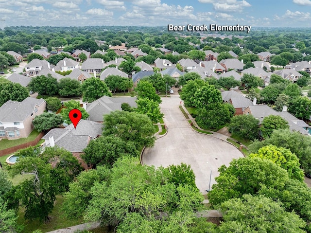 aerial view of residential area