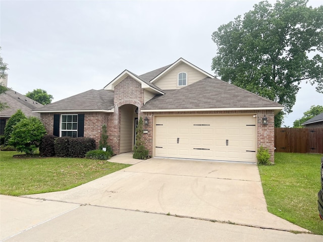 9812 Shadybrooke Dr, Shreveport, LA 71115 - view of front of home featuring brick siding, roof with shingles, an attached garage, and driveway