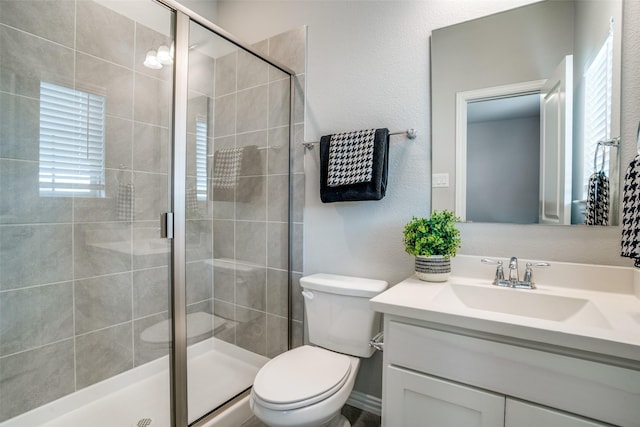 3001 Renmuir Dr, Prosper, TX 75078 - full bathroom with a shower stall, vanity, and toilet