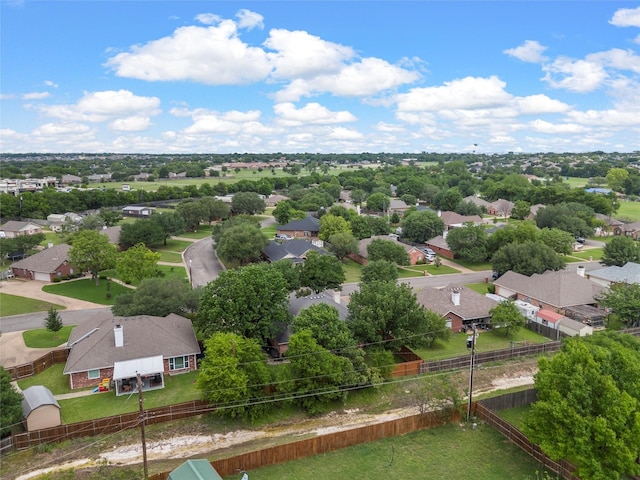 aerial view of residential area