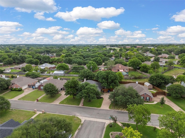 aerial view of residential area