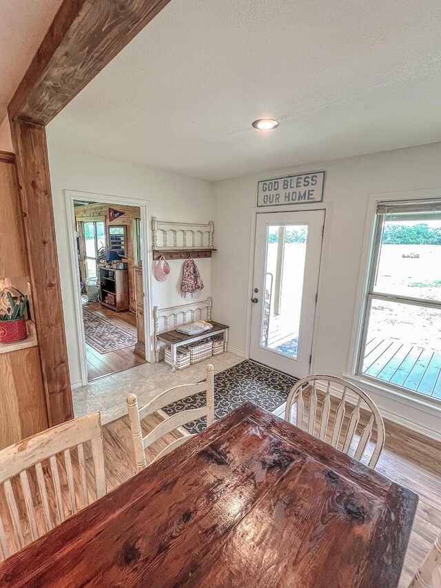 6861 County Road 4710, Larue, TX 75770 - foyer entrance featuring wood finished floors, plenty of natural light, and recessed lighting