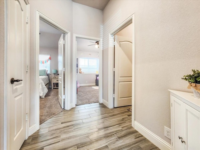 1152 Snowy Owl Dr, Alvarado, TX 76009 - hallway with light wood-type flooring and baseboards