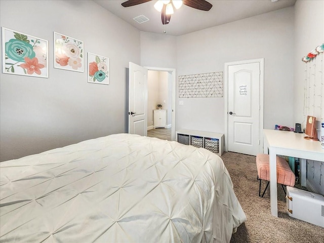 1152 Snowy Owl Dr, Alvarado, TX 76009 - bedroom featuring carpet and a ceiling fan