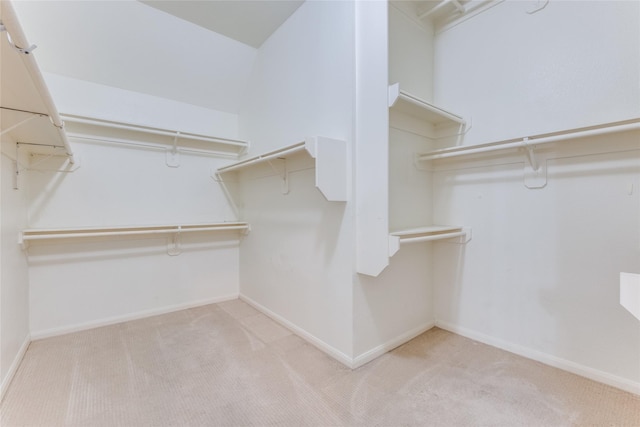 spacious closet with carpet flooring