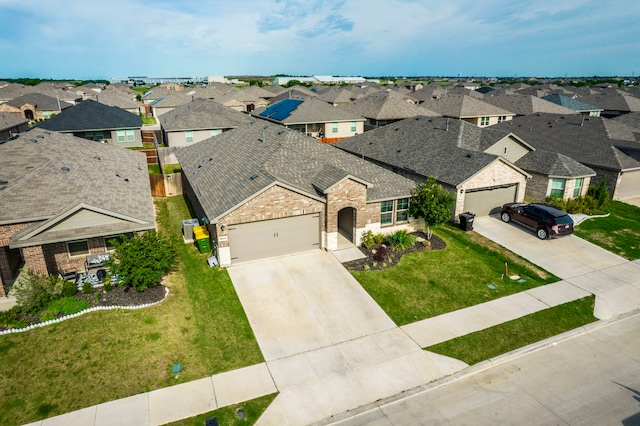 aerial view of residential area