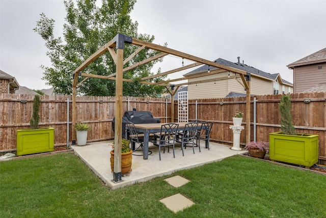 1332 Needle Cactus Dr, Fort Worth, TX 76177 - view of yard with a patio area and a pergola