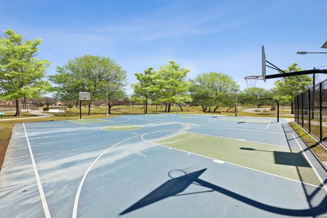 view of sport court featuring community basketball court
