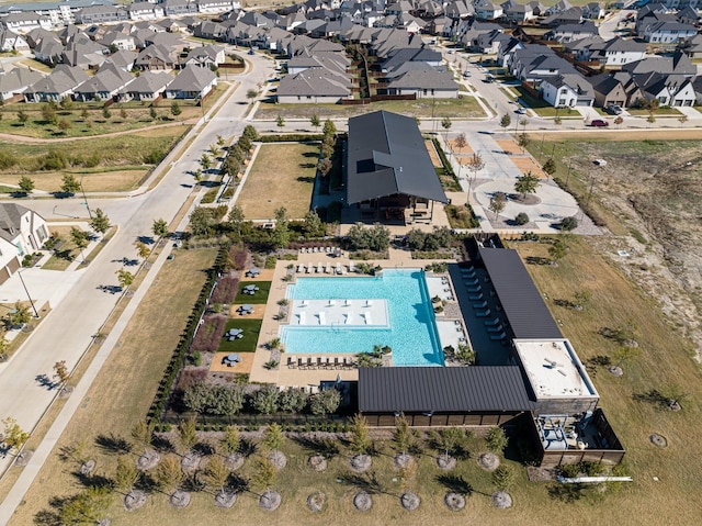 7412 Foxgrass Pl, Fort Worth, TX 76123 - aerial view of property and surrounding area featuring a pool area and nearby suburban area