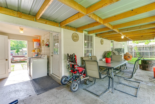 2957 Darby Dr, Dallas, TX 75227 - view of patio / terrace with outdoor dining area and fence