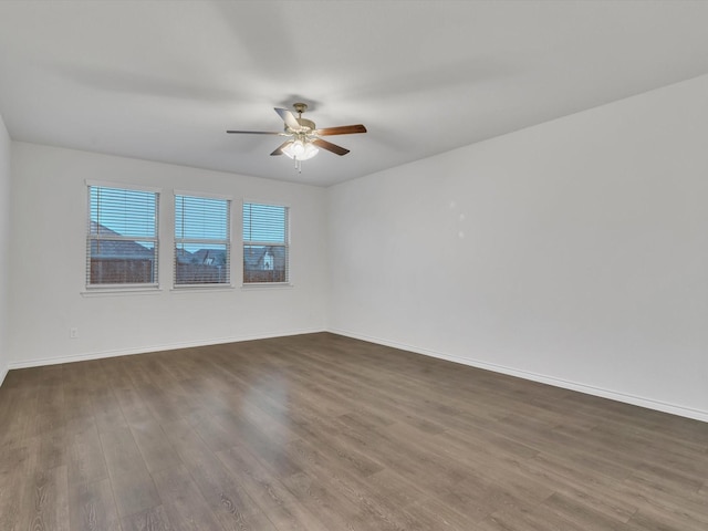 1116 Cobalt Dr, Celina, TX 75009 - empty room featuring ceiling fan, wood finished floors, and baseboards