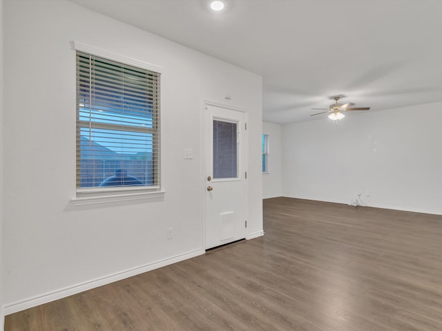 1116 Cobalt Dr, Celina, TX 75009 - empty room with wood finished floors, baseboards, and ceiling fan