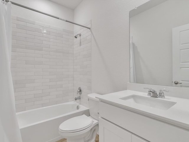 1116 Cobalt Dr, Celina, TX 75009 - full bathroom with toilet, shower / bathtub combination with curtain, and vanity