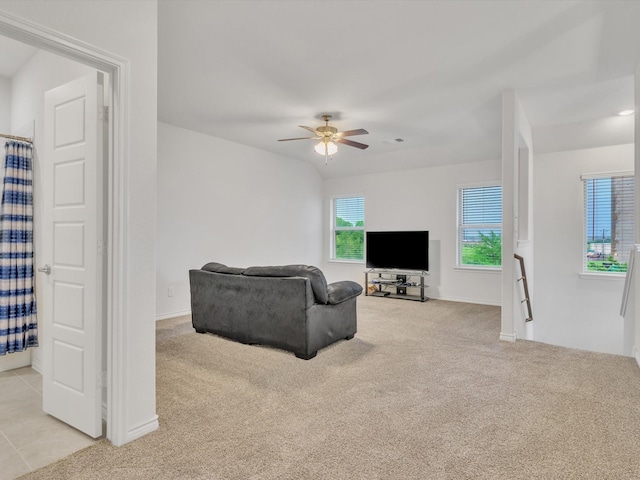 1116 Cobalt Dr, Celina, TX 75009 - living room with carpet floors, a ceiling fan, and baseboards
