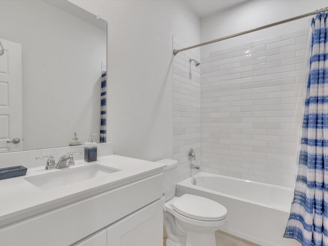 1116 Cobalt Dr, Celina, TX 75009 - bathroom featuring toilet, shower / tub combo, and vanity